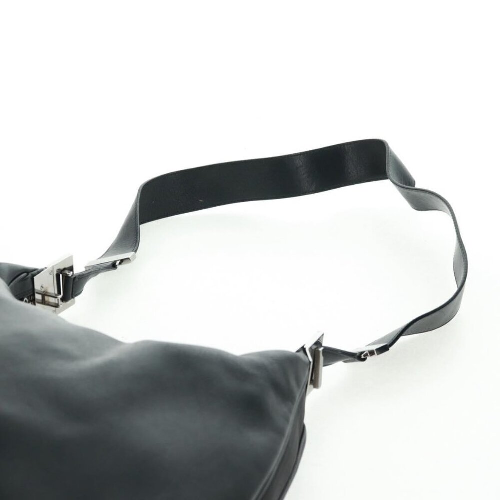 Authentic GUCCI Shoulder Bag Leather Black Silver 001 3341 3444 - Picture 15 of 16